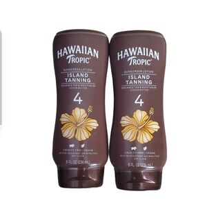 (2) Hawaiian Tropic Island Tanning Sunscreen Lotion 4 SPF